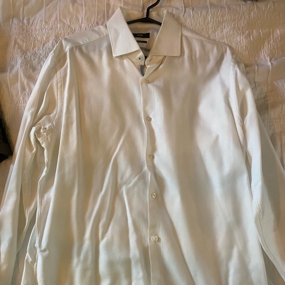 White huge boss dress shirt